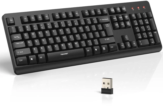 Main image of TECKNET 2.4G Silent Full-Size Wireless Keyboard with Number Pad