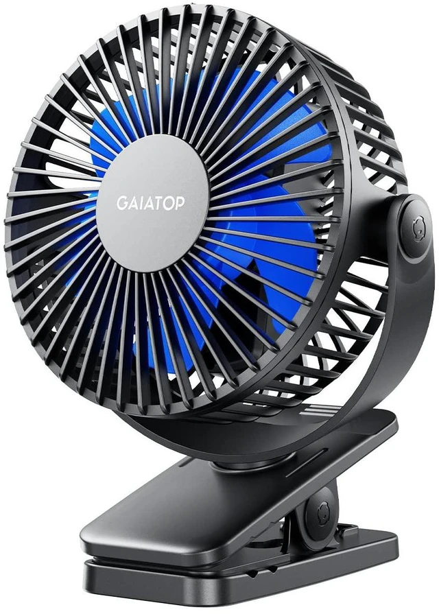 Main image of Gaiatop Clip on Fan, Mini Personal Quiet Rechargeable Portable Fan
