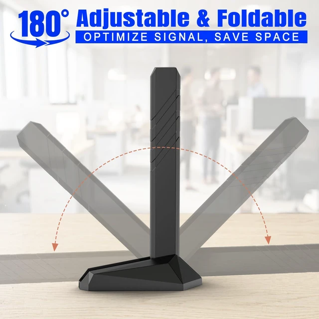 Alt view image 2 of 6 - Eightwood WiFi 6E Tri-Band Antenna, 6GHz/5GHz/2.4GHz, RP-SMA