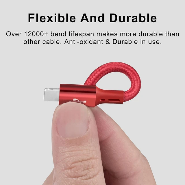 Alt view image 2 of 6 - 3-Pack 5ft 3-in-1 Braided Fast Charging Cable, Type-C/Micro USB, for iPhone 17 16 15 14 13, Samsung, PS, Tablets & More