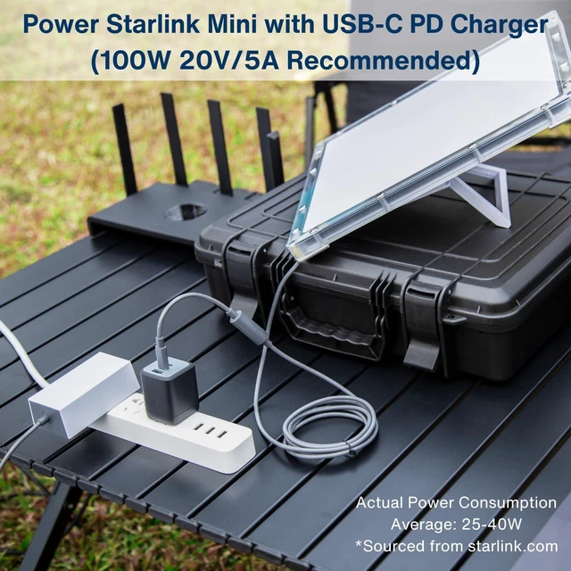Alt view image 2 of 7 - Starlink Mini DC to USB-C Power Adapter Cable