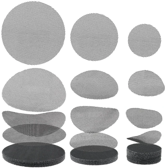Main image of Bonsai Drainage Mesh for Plant Pot, 2/3/4 Inch Assorted Sizes, 100 Pcs
