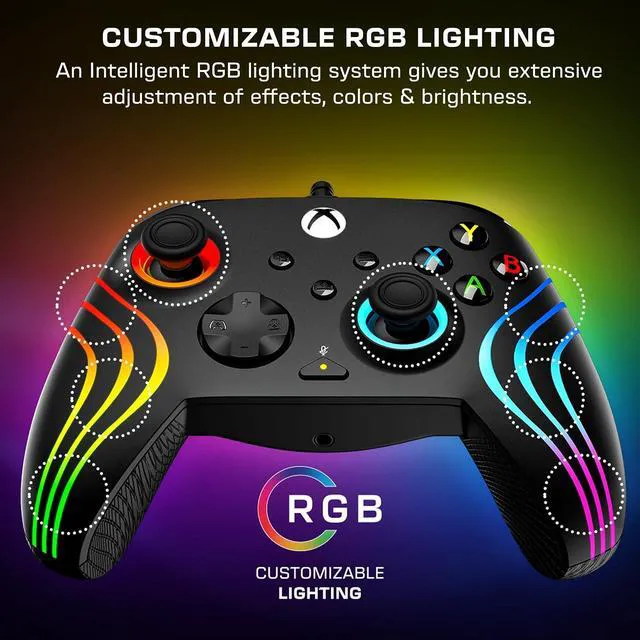 Alt view image 5 of 6 - Turtle Beach Afterglow Wave Wired RGB Gaming Controller for Xbox & PC