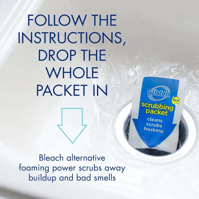 Alt view image 4 of 6 - Glisten Garbage Disposer Cleaner, Lemon Scent Odor Eliminator, 4 Packets