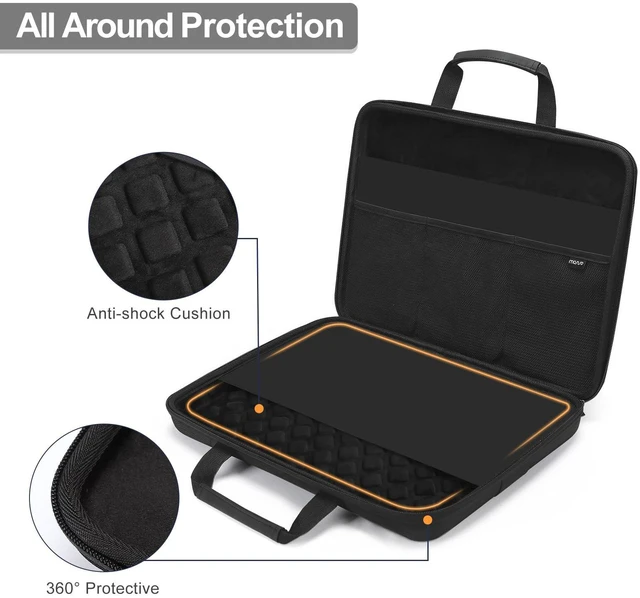 Alt view image 6 of 6 - MOSISO Hard Laptop Case 15-15.6 Inch, Shockproof with Handle