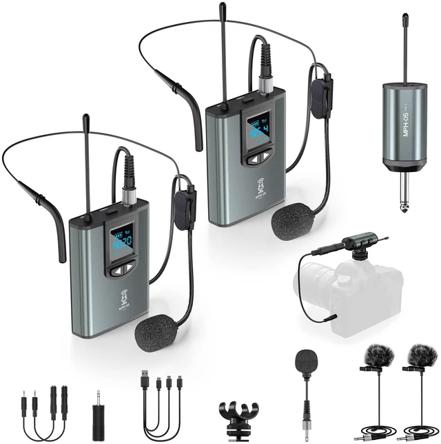Main image of Wireless Microphone System for PA Speaker, Camera, Recording, Teaching