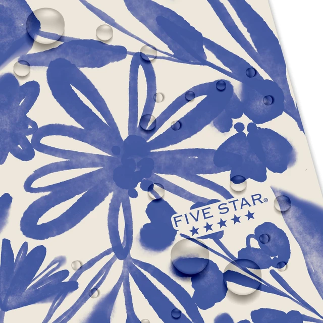 Alt view image 6 of 6 - Five Star 820441F-ECM Spiral Notebook, 1 Subject, College Ruled, 8.5" x 11", 80 Sheets, Fight Ink Bleed, Water Resistant Cover, Soft Petals Blue + Study App
