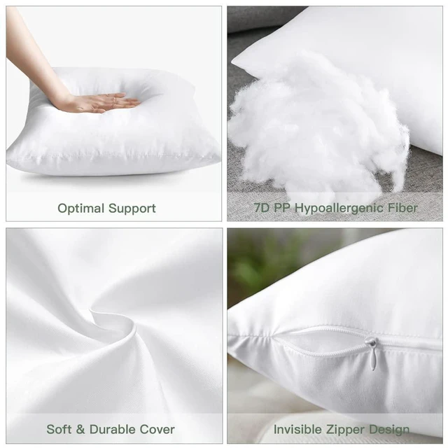Alt view image 3 of 6 - OTOSTAR 12x20 White Soft Fluffy Plump Decorative Throw Pillow Insert