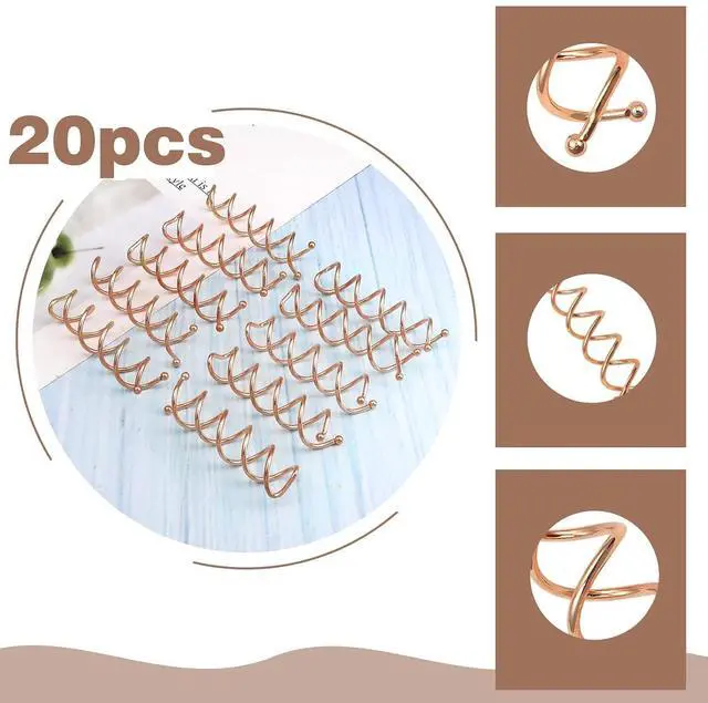 Alt view image 4 of 6 - Spiral Hair Pins 2 Inch 20pcs Rose Gold Bun Twister Bobby Pins Spin Clip Bun Maker for Women