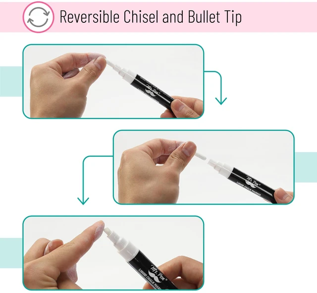 Alt view image 4 of 6 - Mr. Pen Liquid Chalk Marker Pen, 4 Pack, 8 Labels