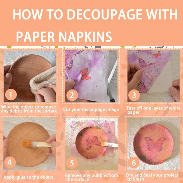 Alt view image 4 of 6 - Decoupage Napkins 27 Pack 27 Styles 13 Inch (Retro Floral)