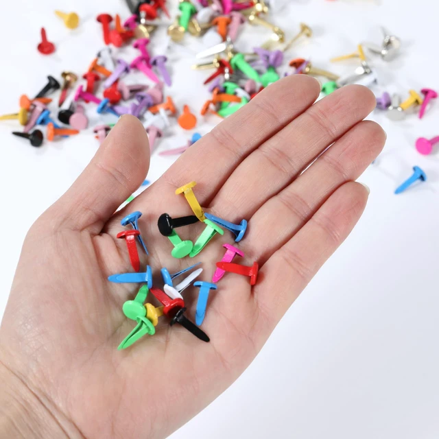 Alt view image 5 of 5 - 180pcs 12 Colors Metal Brads Paper Fasteners Mini Split Pins for Paper Crafts, DIY Crafts & Scrapbooking