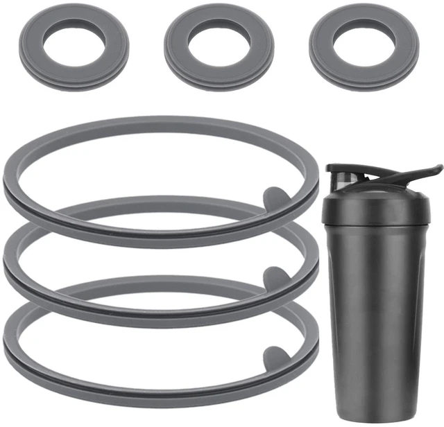 Main image of BlenderBottle Strada Flip Shaker 24oz, 28oz, 6-Piece Silicone Lid Gasket Replacement (Gray)
