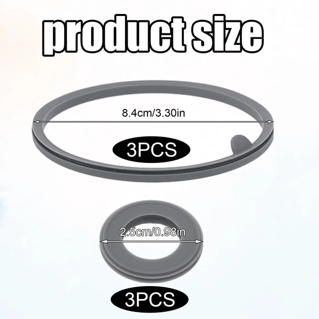 Alt view image 2 of 7 - BlenderBottle Strada Flip Shaker 24oz, 28oz, 6-Piece Silicone Lid Gasket Replacement (Gray)