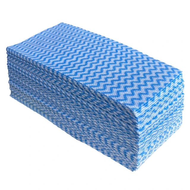 Main image of 87x15.75IN 50Counts/Pack Blue Multi-Purpose Heavy Duty Disposable Cleaning Cloths for Kitchen