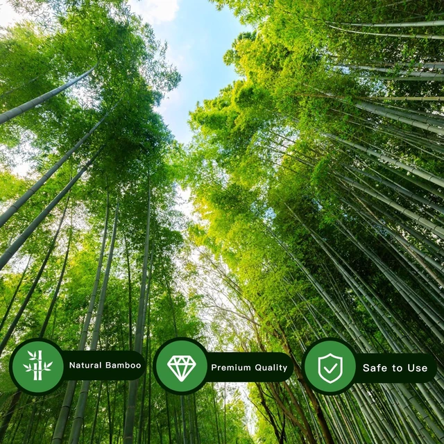Alt view image 3 of 7 - 32Pcs Natural Bamboo Garden Stakes, 18Inches, Plant Support Stakes with Twist Ties for Tomatoes, Beans, Flowers, Potted Plants, Indoor & Outdoor Climbing Plants