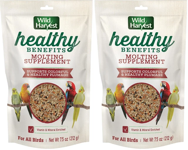 Main image of Wild Harvest Healthy Benefits Molting Supplement 7.5Oz for All Birds (Pack of 2)