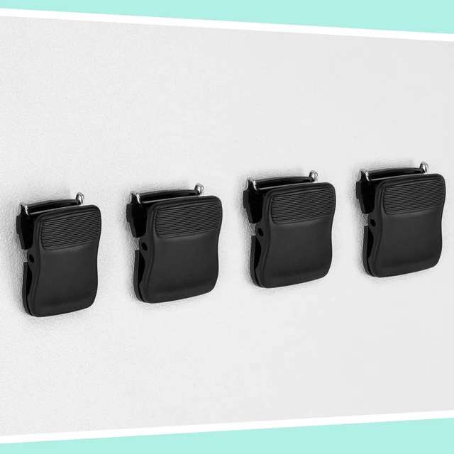 Alt view image 4 of 6 - Chiisong Cubicle Clips for Fabric Walls, Black, 15 Pcs