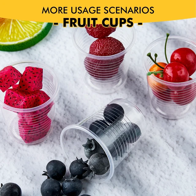 Alt view image 5 of 5 - RACETOP 100 Pack 3 oz Clear Disposable Plastic Cups Bulk Cold Drinking Party Cup