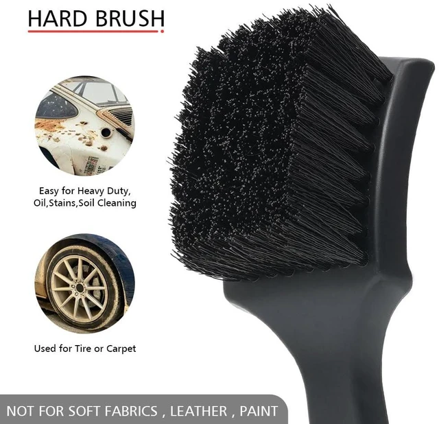 Alt view image 7 of 7 - 9-Piece Detailing Brush Set - Interior Cleaning Brush, Steel Wire & Tire Brush