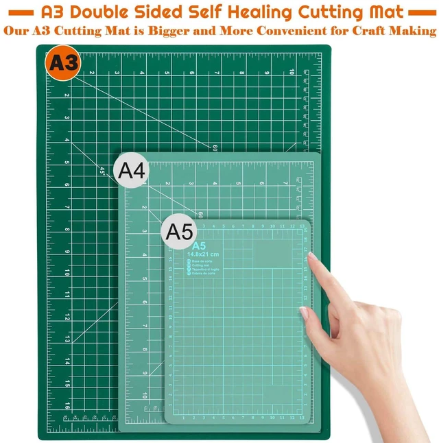 Alt view image 5 of 6 - Anezus Self Healing Sewing Mat 12x18 Inch Double Sided 5-Ply Rotary Cutting Mat for Crafting Sewing Fabric Scrapbooking