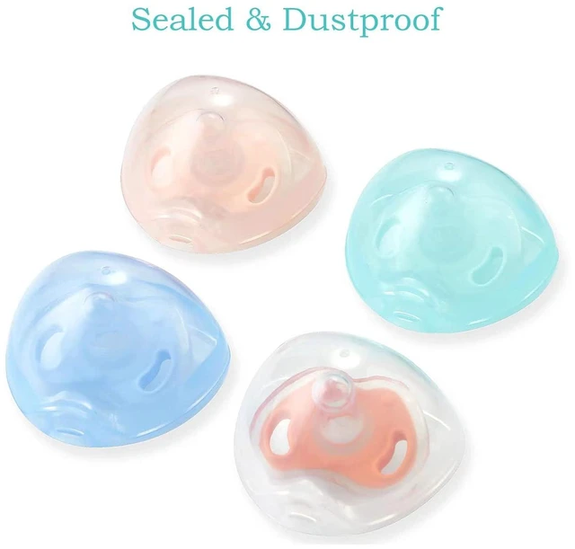 Alt view image 7 of 7 - PandaEar 4 Pack Pacifier Holder Case, Baby Binky Storage Travel Container