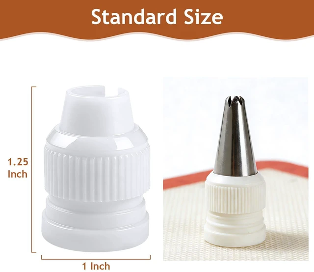 Alt view image 3 of 7 - 12 Pack Standard Plastic Piping Bag Couplers for Piping Tips and Icing Nozzles