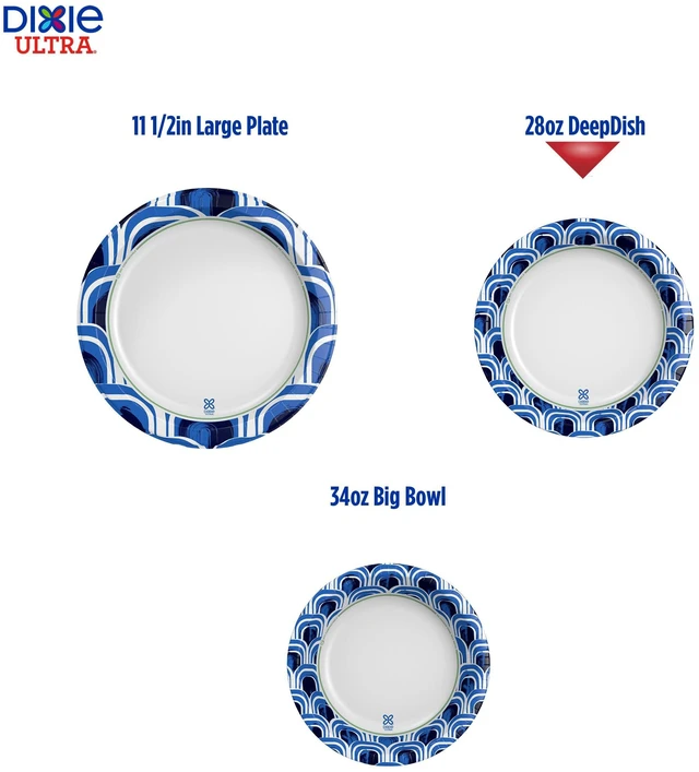 Alt view image 5 of 6 - Dixie Ultra Deep Dish Paper Plates, 28 oz, 40 Count