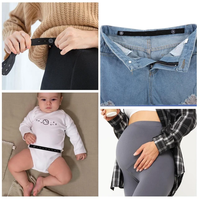 Alt view image 6 of 7 - 6 Pack Jeans Button Waist Tightener Adjuster for Loose Pants Women, Men, Children