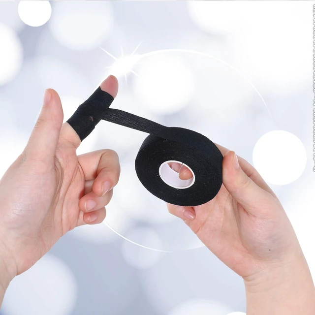 Alt view image 4 of 6 - 2 Rolls 0.6-Inch x 32-Feet Extra Strong Adhesive Finger Tape, Athletic Tape for Fingers, Hands, Toes, Rock Climbing, Skin-Friendly Sports Tape, Black