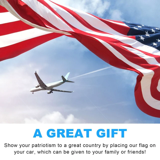 Alt view image 3 of 6 - Dickno 2PCS American Flag 3D Metal Car Emblem Decal, Aluminum Alloy, Universal Exterior Decor for Car SUV (Red Flag)