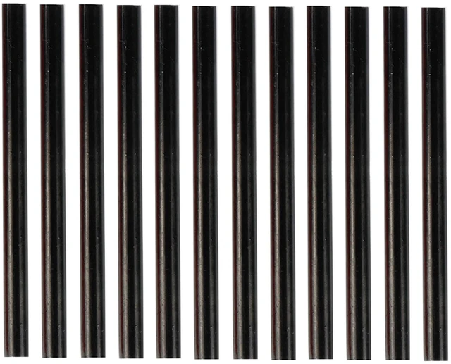 Main image of HUIHUIBAO 12 PCS 7 x 100mm Black Mini Colored Hot Glue Sticks for DIY Art Crafts