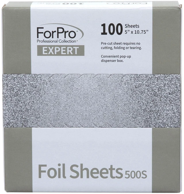 Alt view image 6 of 7 - ForPro Expert Embossed Foil Sheets 500S, Aluminum Foil for Hair Coloring & Highlighting, Food Safe, Pop-Up Dispenser, 5"W x 10.75"L, 100-Count