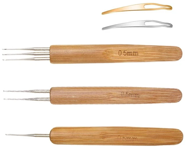 Alt view image 3 of 6 - 5Pcs Dreadlock Crochet Hooks 0.5mm, Loc Needle Interlocking Tool for Braid Craft