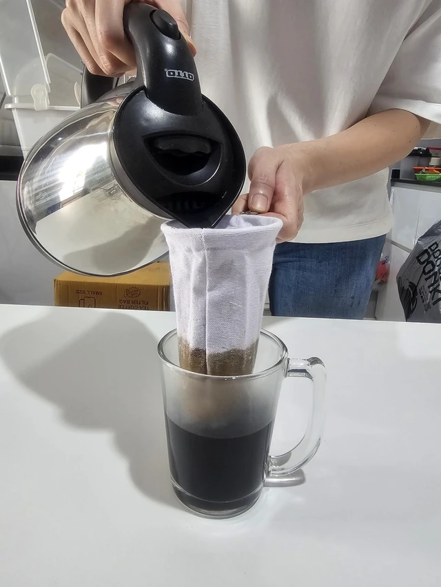 Alt view image 5 of 5 - Reusable Cloth Traditional Thai Style Tea Coffee Filter Sock, 3.0 Inches, Pour over Dripper Strainer