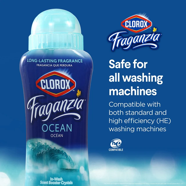 Alt view image 3 of 7 - Clorox Fraganzia In-Wash Scent Booster Crystals, Ocean, 2x18 Oz