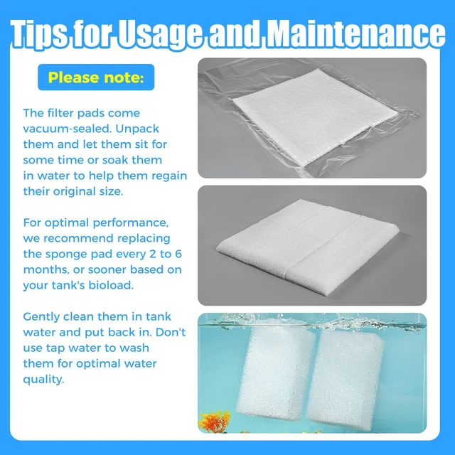 Alt view image 2 of 7 - AQUANEAT 6-Pack Replacement Filter Sponge Pads for AquaClear 70, Fish Tank Filter Media
