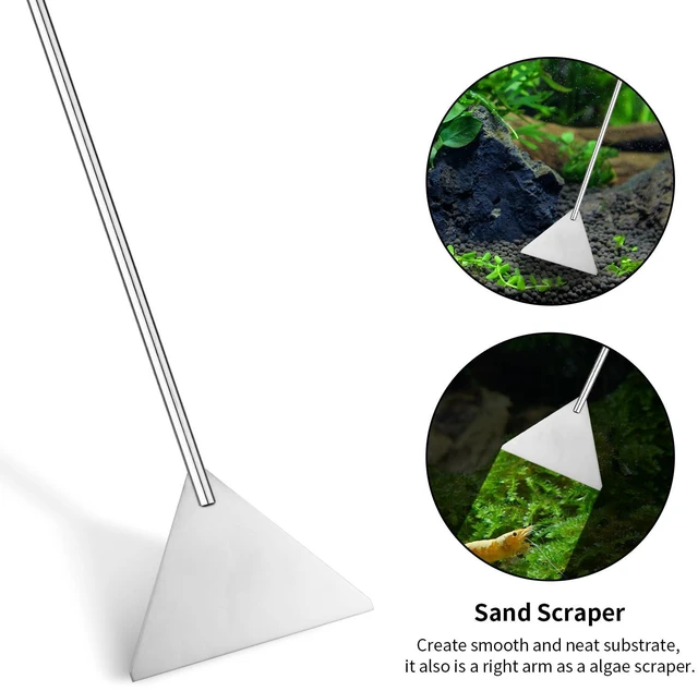 Alt view image 5 of 7 - Ohtomber 4PCS Aquascape Tool Aquarium Kit with Tweezers Scissors Scraper