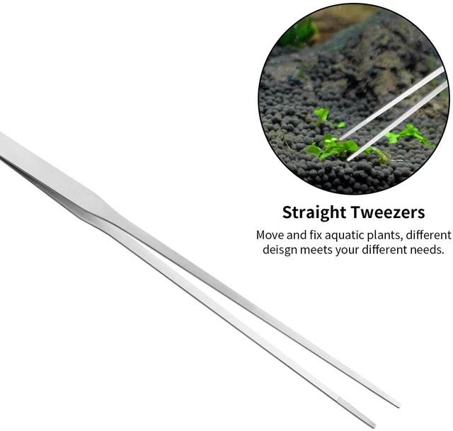 Alt view image 6 of 7 - Ohtomber 4PCS Aquascape Tool Aquarium Kit with Tweezers Scissors Scraper