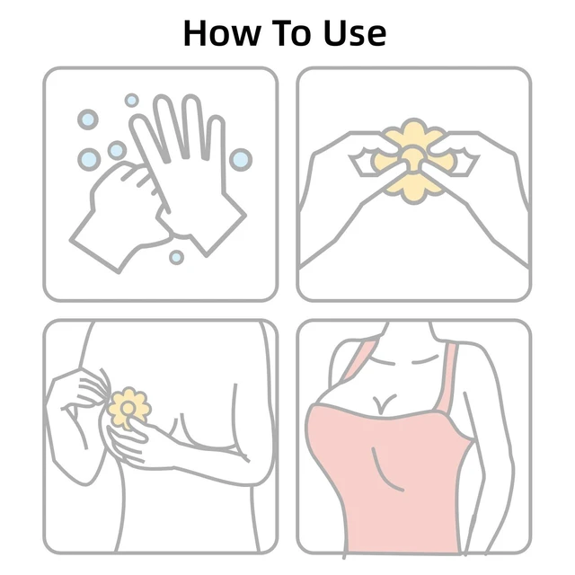Alt view image 2 of 6 - WLLHYF 40 Pieces Disposable Self-adhesive Invisible Nipple Covers Breast Pasties Petals