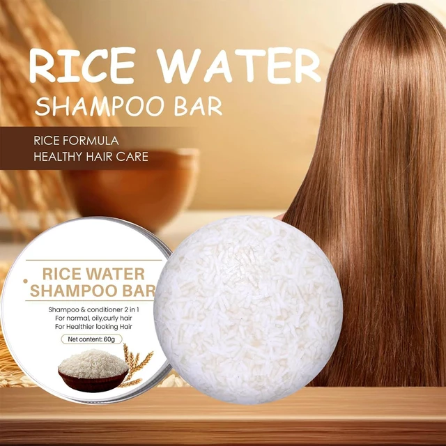 Alt view image 5 of 7 - 2-in-1 Rice Water Shampoo and Conditioner Bar, 2 Pack Natural Rice Water Solid Bar Soap for Hair Improvement, Hydrating, Moisturizing Dry Hair, Reducing Frizz for Women a