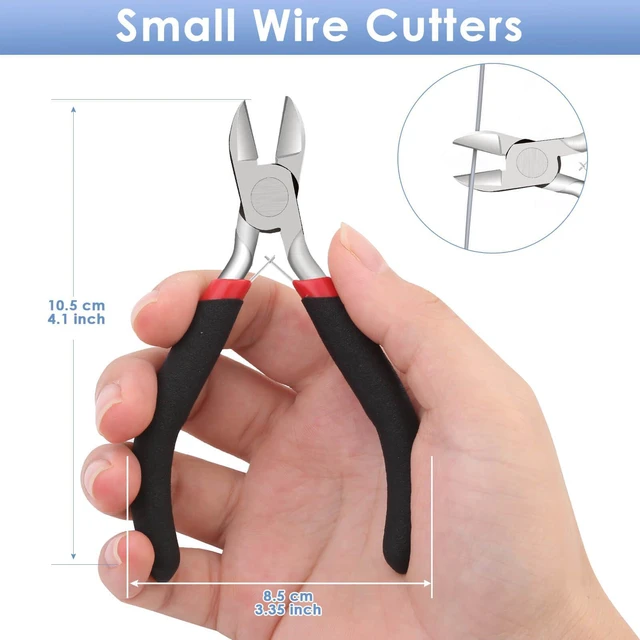 Alt view image 7 of 7 - Wire Cutters, Small Side Cutters, Flush Cutting Pliers, Floral Wire Cutters, Zip Tie Cutters - for Crafts, Jewelry Making, Artificial Flowers, Cable Ties, Guitar Strings