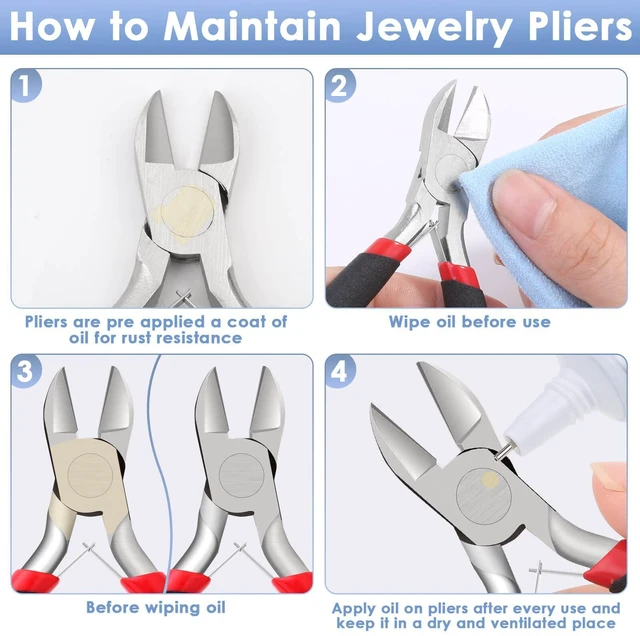 Alt view image 5 of 7 - Wire Cutters, Small Side Cutters, Flush Cutting Pliers, Floral Wire Cutters, Zip Tie Cutters - for Crafts, Jewelry Making, Artificial Flowers, Cable Ties, Guitar Strings
