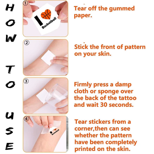 Alt view image 2 of 3 - Oringaga 300 Basketball Temporary Tattoos for Kids - Birthday Baby Shower Party Supplies, Goodie Bag Stuffers, Favors & Prizes (24 Sheets)