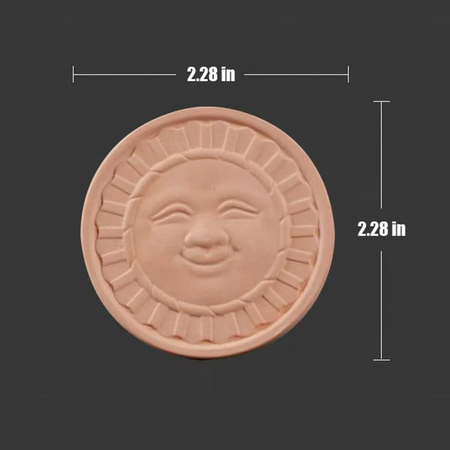 Alt view image 4 of 5 - Hot Seal 2 Pack Terracotta Brown Sugar Saver Disc, Sun Smiles Brown Sugar Keeper Disc for Maintaining Food Moisture, Brown Sugar Bear Softener Alternative, Food-Grade Saf