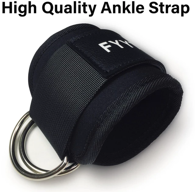 Alt view image 4 of 6 - Ankle Strap (Pair) for Cable Machine, Ankle Cuff for Kickbacks, Leg Extensions, Lower Body Exercises, Glute Workouts, Hip Abductors, Home & Gym