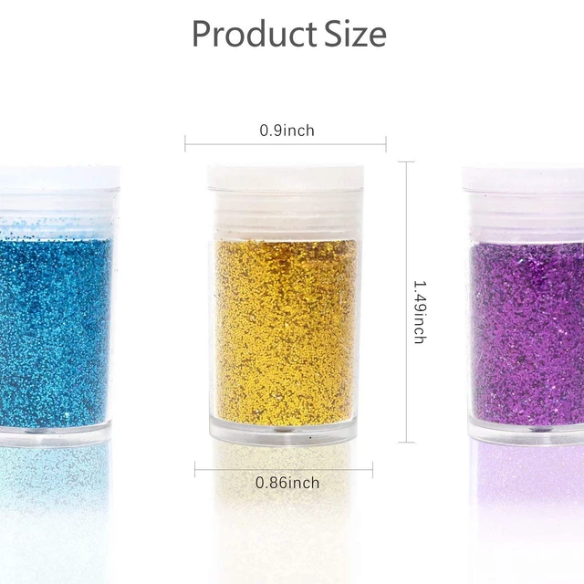 Alt view image 2 of 7 - 24 Colors Fine Glitter Set for Resin, Arts & Crafts, Festival Glitter, Makeup, Body, Nail, Face, Hair, Eyeshadow, Lip Gloss