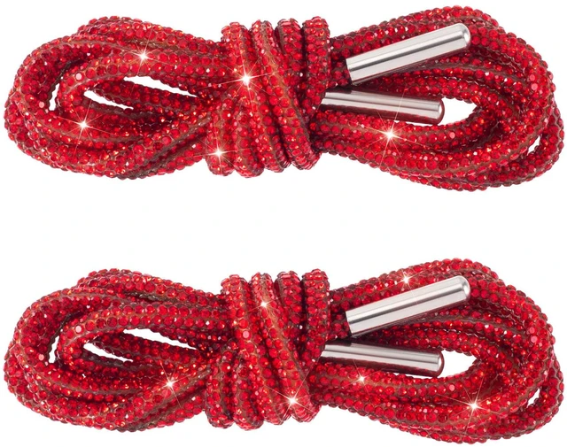 Main image of PAGOW 1 Pair Glitter Rhinestone Bling Crystal Shoe Laces for Sneakers, 47.2in (120cm)