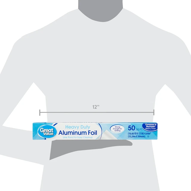 Alt view image 2 of 7 - Great Value Heavy Duty Aluminum Foil 50SQFT