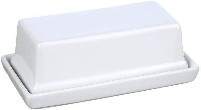 Alt view image 2 of 6 - Mainstays Stoneware Butter Dish with Lid, White
